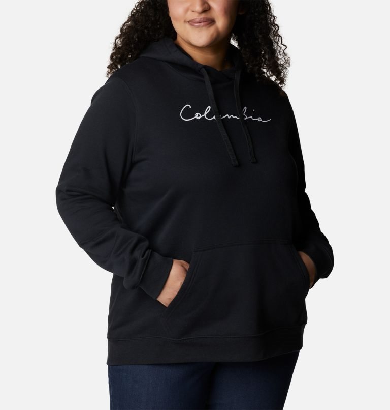 Women's Columbia Trek Graphic Hoodie Black | Plus Size CA-V45AL